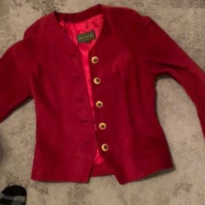 Red Suede Danier Jacket size M